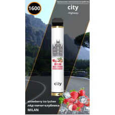 МИЛАН ЛЕДЯНАЯ КЛУБНИКА ЛИЧИ City 1600 затяжек Одноразовая электронная сигарета купить МИЛАН ЛЕДЯНАЯ КЛУБНИКА ЛИЧИ City 1600 затяжек Одноразовая электронная сигарета купить