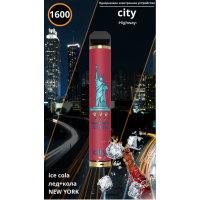 НЬЮ ЙОРК АЙС КОЛА City 1600 затяжек Одноразовая электронная сигарета купить НЬЮ ЙОРК АЙС КОЛА City 1600 затяжек Одноразовая электронная сигарета купить